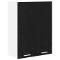 Preview: Hängeschrank mit Tür Riga Schwarz Eichen-Optik 60 x 31 x 80 cm
