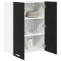 Preview: Hängeschrank mit Tür Riga Schwarz Eichen-Optik 60 x 31 x 80 cm