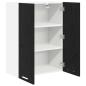 Preview: Hängeschrank mit Tür Riga Schwarz Eichen-Optik 60 x 31 x 80 cm