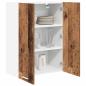Preview: ARDEBO.de - Hängeschrank mit Tür Riga Altholz 60 x 31 x 80 cm Holzwerkstoff
