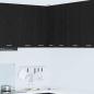 Preview: ARDEBO.de - Hängeschrank Riga Schwarze Eiche und Weiß 57 x 57 x 80 cm