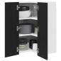Preview: Hängeschrank Riga Schwarze Eiche und Weiß 57 x 57 x 80 cm