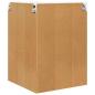 Preview: Hängeschrank Riga Schwarze Eiche und Weiß 57 x 57 x 80 cm