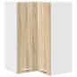 Preview: Hängeschrank Riga Sonoma-Eiche und Weiß 57 x 57 x 80 cm