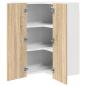 Preview: Hängeschrank Riga Sonoma-Eiche und Weiß 57 x 57 x 80 cm