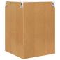 Preview: Hängeschrank mit Regal Riga Betongrau und Weiß 57 x 57 x 80 cm