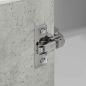 Preview: Hängeschrank mit Regal Riga Betongrau und Weiß 57 x 57 x 80 cm