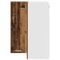 Preview: Hängeschrank mit Regal Riga Altes Holz und Weiß 57 x 57 x 80 cm