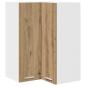 Preview: Hängeschrank Riga Artisan-Eiche und Weiß 57 x 57 x 80 cm