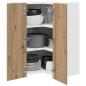 Preview: Hängeschrank Riga Artisan-Eiche und Weiß 57 x 57 x 80 cm