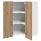 Preview: Hängeschrank Riga Artisan-Eiche und Weiß 57 x 57 x 80 cm
