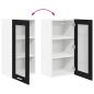 Preview: Hängeschrank Riga 2 pcs Schwarz Eichen-Optik 40 x 31 x 80 cm