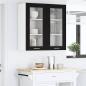 Preview: Hängeschrank Riga 2 pcs Schwarz Eichen-Optik 40 x 31 x 80 cm