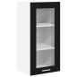 Preview: Hängeschrank Riga 2 pcs Schwarz Eichen-Optik 40 x 31 x 80 cm