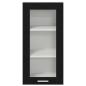 Preview: Hängeschrank Riga 2 pcs Schwarz Eichen-Optik 40 x 31 x 80 cm