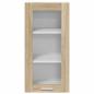 Preview: ARDEBO.de - Hängeschrank mit Regal Riga 2 pcs Sonoma-Eiche 40 x 31 x 80 cm