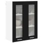 Preview: Hängeschrank mit Tür Riga Schwarz Eichen-Optik 60 x 31 x 80 cm