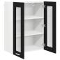 Preview: Hängeschrank mit Tür Riga Schwarz Eichen-Optik 60 x 31 x 80 cm