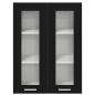 Preview: Hängeschrank mit Tür Riga Schwarz Eichen-Optik 60 x 31 x 80 cm