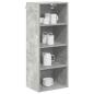 Preview: Hängeschrank Riga Beton Grau 40 x 29,5 x 100 cm Holzwerkstoff