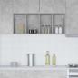 Preview: Hängeschrank Riga Beton Grau 40 x 29,5 x 100 cm Holzwerkstoff