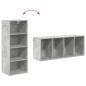 Preview: Hängeschrank Riga Beton Grau 40 x 29,5 x 100 cm Holzwerkstoff