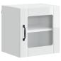 Preview: Wandglas-Schrank LUCCA Hochglanz Weiß 40 x 31 x 40 cm