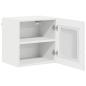 Preview: Wandglas-Schrank LUCCA Hochglanz Weiß 40 x 31 x 40 cm