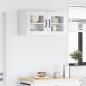 Preview: Wandglas-Schrank LUCCA 2 stk. Hochglanz Wei? Holzwerkstoff