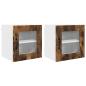 Preview: Küchenhängeschrank 2 pcs Geräucherte Eiche 40 x 31 x 40 cm