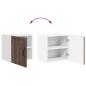 Preview: Küchenhängeschrank mit Regal Braun Eichen-Optik 40 x 31 x 40 cm