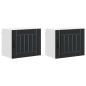 Preview: ARDEBO.de - Küchenhängeschrank 2 pcs Schwarz 50 x 31 x 40 cm Holzwerkstoff