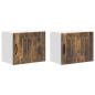 Preview: ARDEBO.de - Küchenhängeschrank 2 pcs Geräucherte Eiche 50 x 31 x 40 cm
