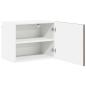 Preview: Küchenhängeschrank mit Regal Braun Eichen-Optik 50 x 31 x 40 cm