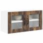 Preview: ARDEBO.de - Küchenhängeschrank mit Regal Geräucherte Eiche 80 x 31 x 40 cm