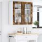 Preview: Wandglas-Schrank LUCCA Geräucherte Eiche 80 x 31 x 80 cm