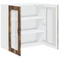 Preview: Wandglas-Schrank LUCCA Geräucherte Eiche 80 x 31 x 80 cm