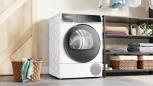 Preview: Bosch WQB246D41 Serie 8 9kg EEK: B Wärmepumpentrockner, 60 cm breit, AutoDry, SmartDry, HomeConnect, Knitterschutz, weiß