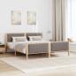 Preview: Bettgestell Braun und Taupe 180 x 200 cm Massivholz Kiefer