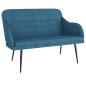 Preview: Sitzbank Blau 110x76x80 cm Samt