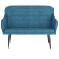 Preview: Sitzbank Blau 110x76x80 cm Samt
