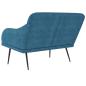Preview: Sitzbank Blau 110x76x80 cm Samt
