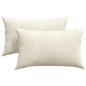 Preview: Sofakissen 2 pcs Creme 50 x 30 cm Cordstoff