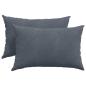 Preview: Sofakissen 2 pcs Dunkelgrau 60 x 40 cm Cordstoff