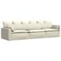 Preview: Sofakissen 2 pcs Creme 200 x 40 cm Cordstoff