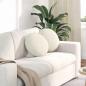 Preview: ARDEBO.de - Sitzkissen 2 pcs Creme Ø 40 x 13 cm Samt