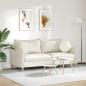 Preview: Sitzkissen 2 pcs Creme Ø 40 x 13 cm Samt