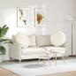 Preview: Sitzkissen 2 pcs Creme Ø 40 x 13 cm Samt