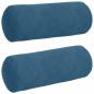 Preview: Bolsterkissen 2 pcs Blau Ø 15 x 40 cm Cordstoff