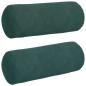 Preview: Bolsterkissen 2 pcs Dunkelgrün Ø 15 x 40 cm Cordstoff